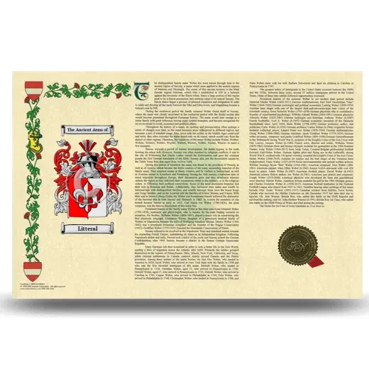 Litteral Armorial History Landscape Style