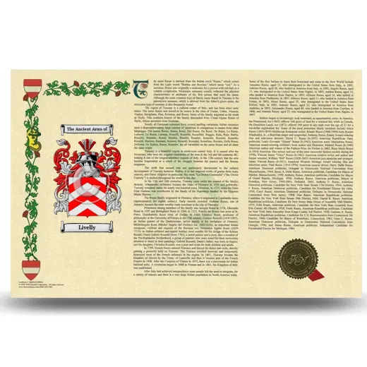 Livelly Armorial History Landscape Style