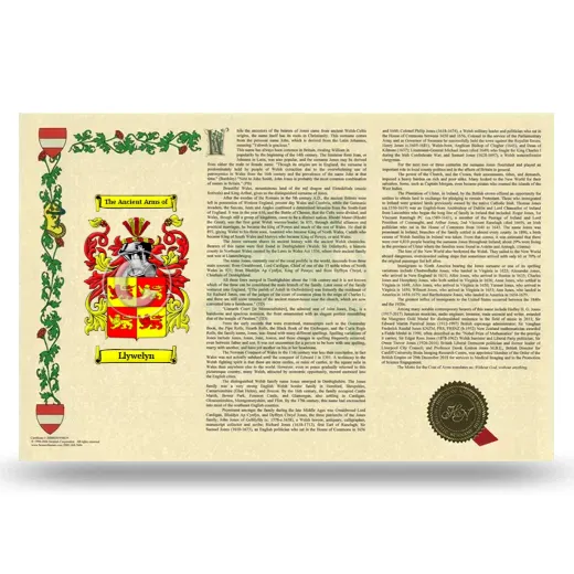 Llywelyn Armorial History Landscape Style