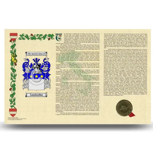 Lombardini Armorial History Landscape Style