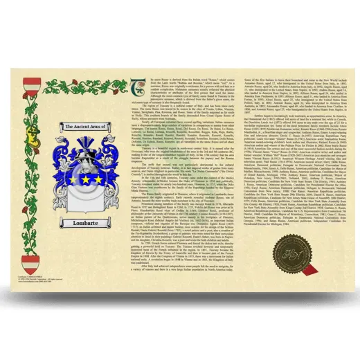 Lombarte Armorial History Landscape Style