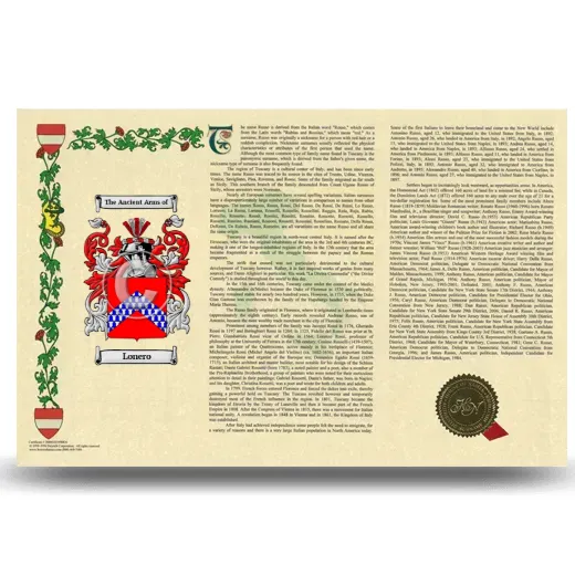 Lonero Armorial History Landscape Style