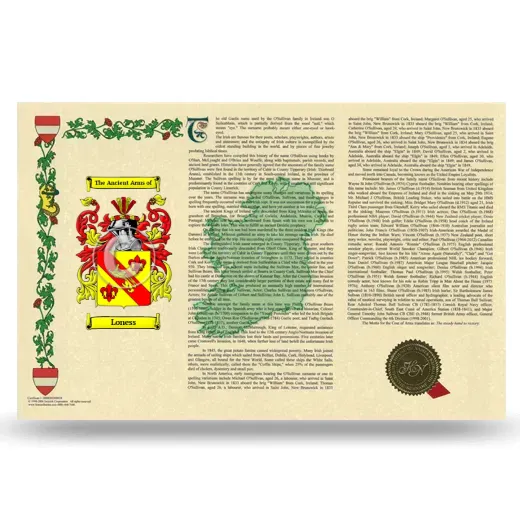 Loness Armorial History Landscape Style