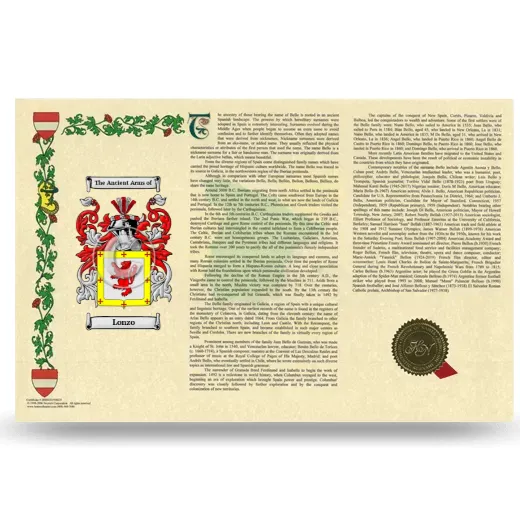Lonzo Armorial History Landscape Style