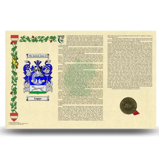 Loppo Armorial History Landscape Style