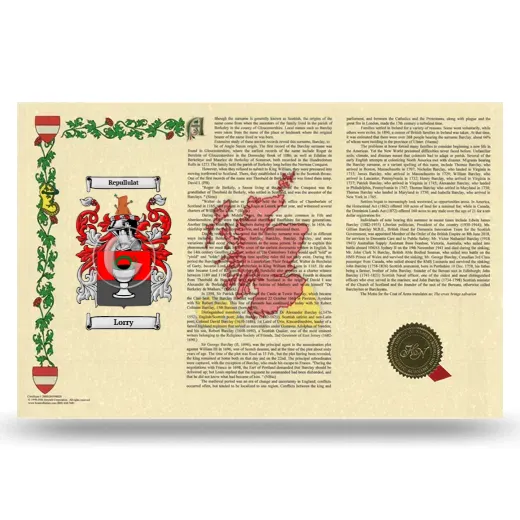Lorry Armorial History Landscape Style
