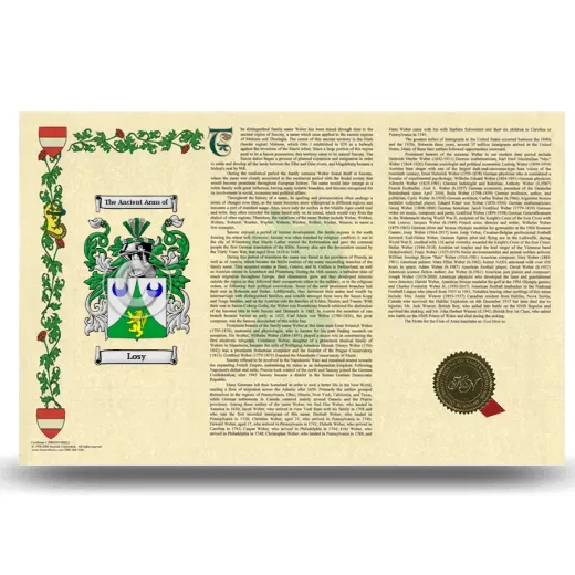 Losy Armorial History Landscape Style