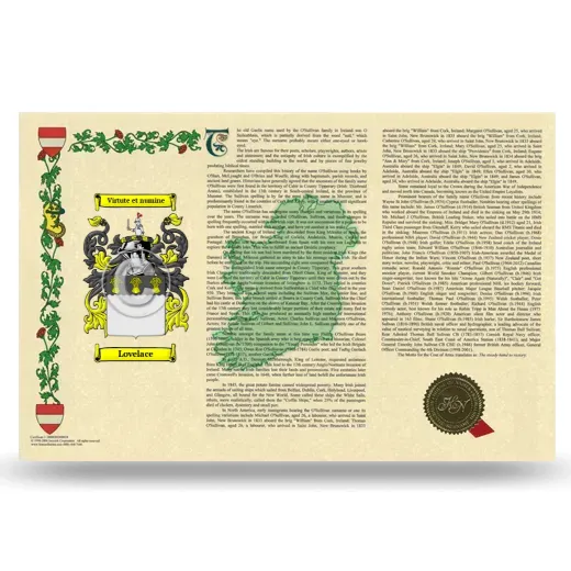 Lovelace Armorial History Landscape Style