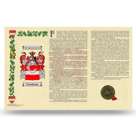 Lowenhaupt Armorial History Landscape Style
