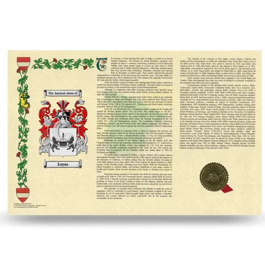 Loyas Armorial History Landscape Style