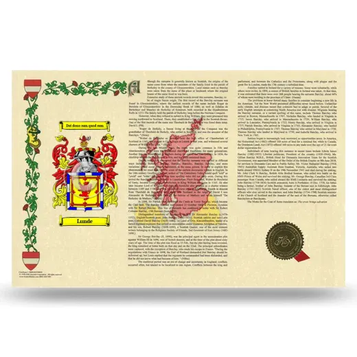Lunde Armorial History Landscape Style