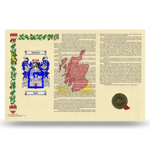 Lutt Armorial History Landscape Style