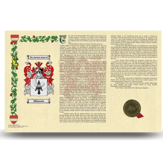 Månsson Armorial History Landscape Style