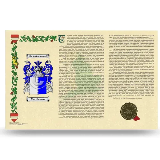 Mac thomas Armorial History Landscape Style