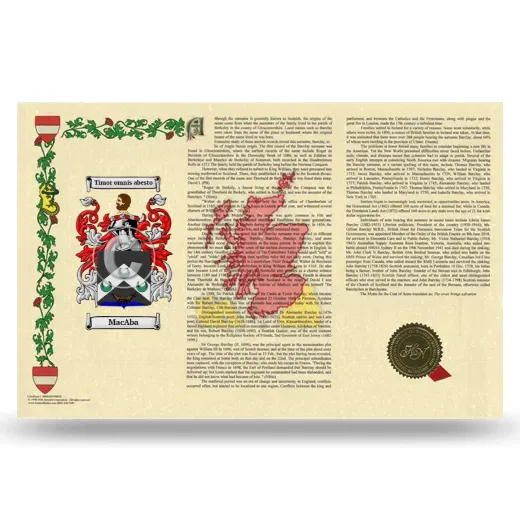 MacAba Armorial History Landscape Style