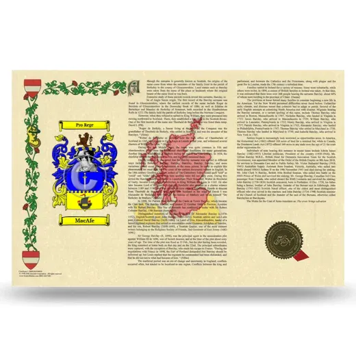 MacAfe Armorial History Landscape Style