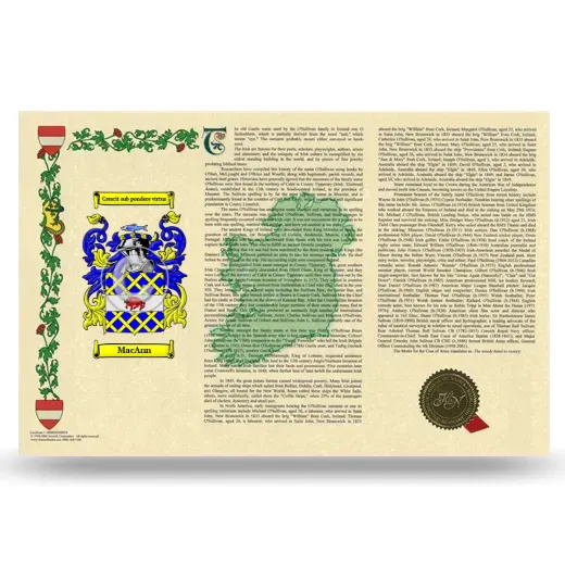 MacAnn Armorial History Landscape Style