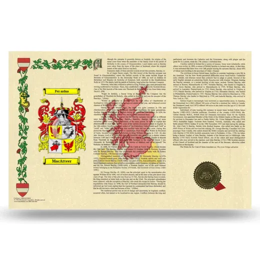 MacAtteer Armorial History Landscape Style
