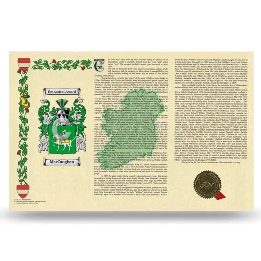 MacCaughan Armorial History Landscape Style