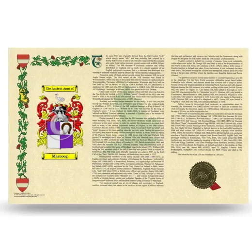 Maccoog Armorial History Landscape Style