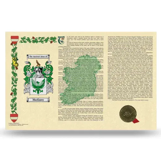 MacEnery Armorial History Landscape Style