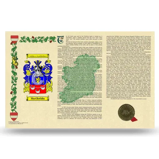 MacGlothlin Armorial History Landscape Style
