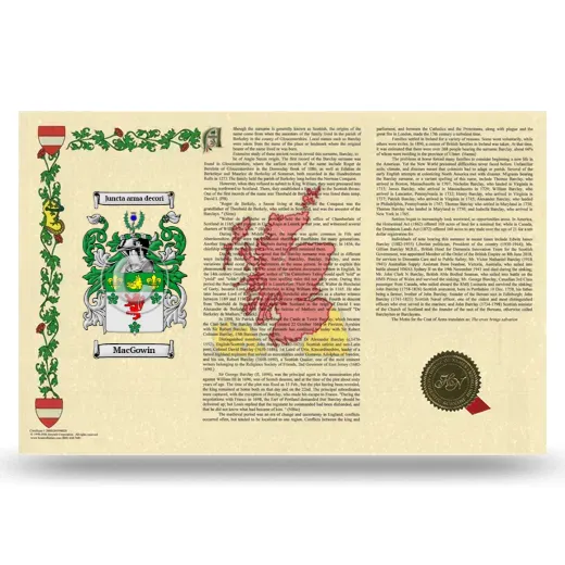 MacGowin Armorial History Landscape Style