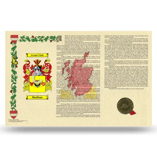 MacHone Armorial History Landscape Style