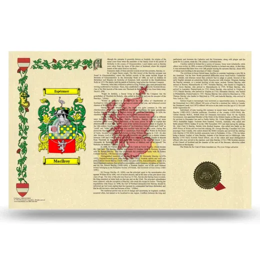 MacIlroy Armorial History Landscape Style