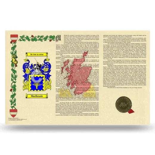 MacKenzie Armorial History Landscape Style