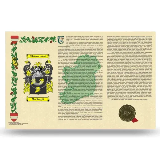 MacKnight Armorial History Landscape Style