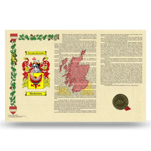 MacLaverty Armorial History Landscape Style