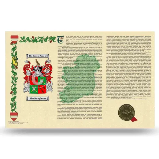 MacNaughton Armorial History Landscape Style