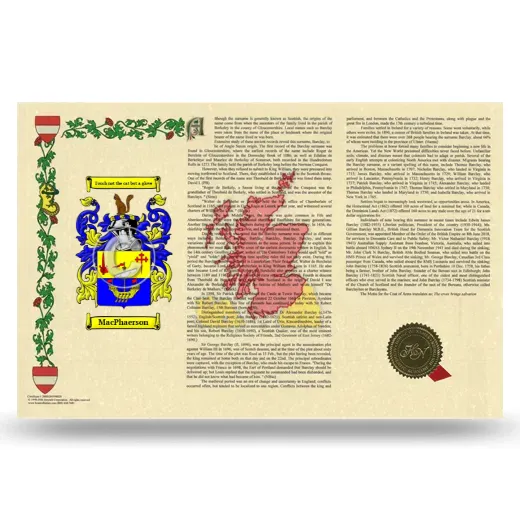 MacPhaerson Armorial History Landscape Style