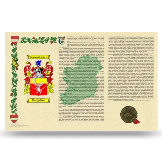 MacQuillen Armorial History Landscape Style
