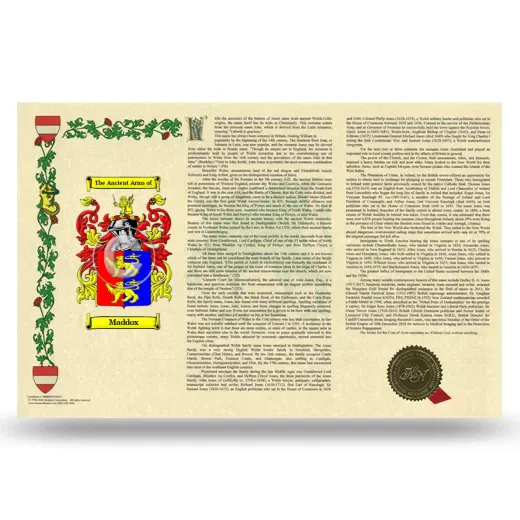 Maddox Armorial History Landscape Style