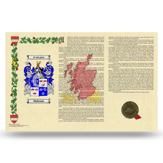 Makemie Armorial History Landscape Style