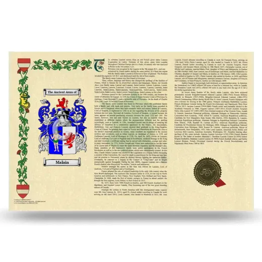 Malain Armorial History Landscape Style