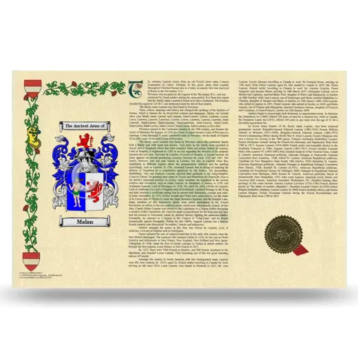 Malan Armorial History Landscape Style