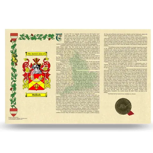 Mallock Armorial History Landscape Style
