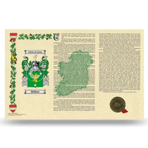 Mallone Armorial History Landscape Style