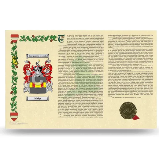 Malys Armorial History Landscape Style