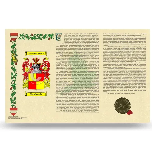 Manderfeld Armorial History Landscape Style
