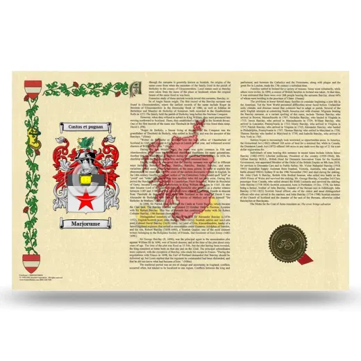 Marjorume Armorial History Landscape Style