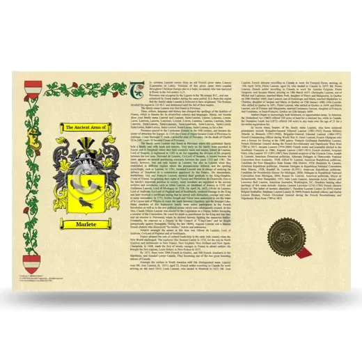 Marlete Armorial History Landscape Style