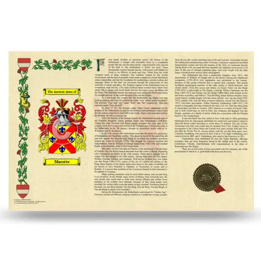 Marotte Armorial History Landscape Style