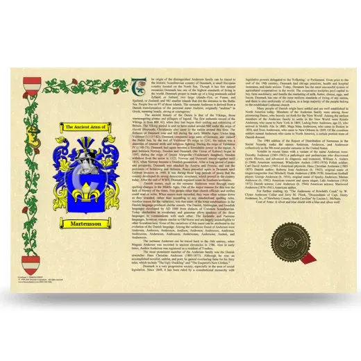Martensson Armorial History Landscape Style