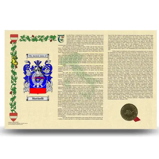Martinelli Armorial History Landscape Style