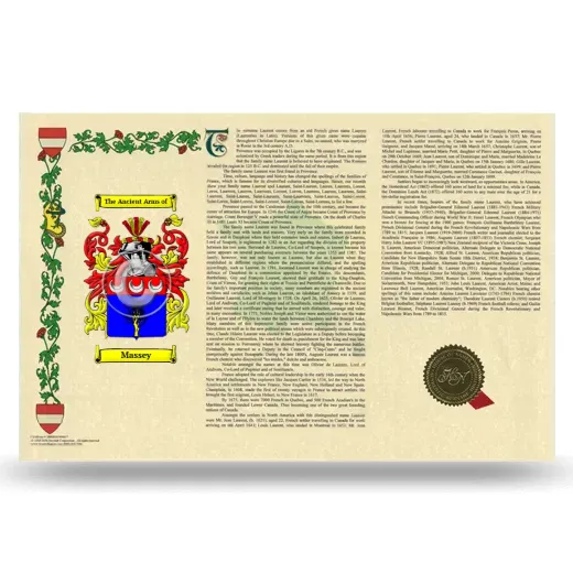 Massey Armorial History Landscape Style