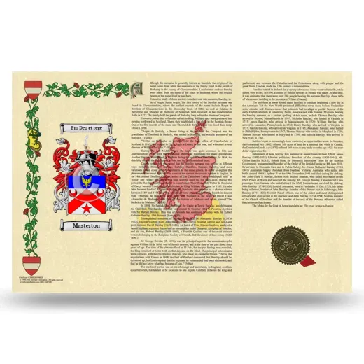 Masterton Armorial History Landscape Style